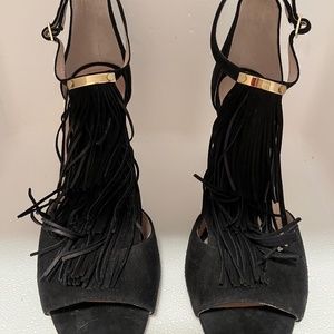 LOUISE ET CIE BLACK ECO SUEDE STILETTOS IN BOX